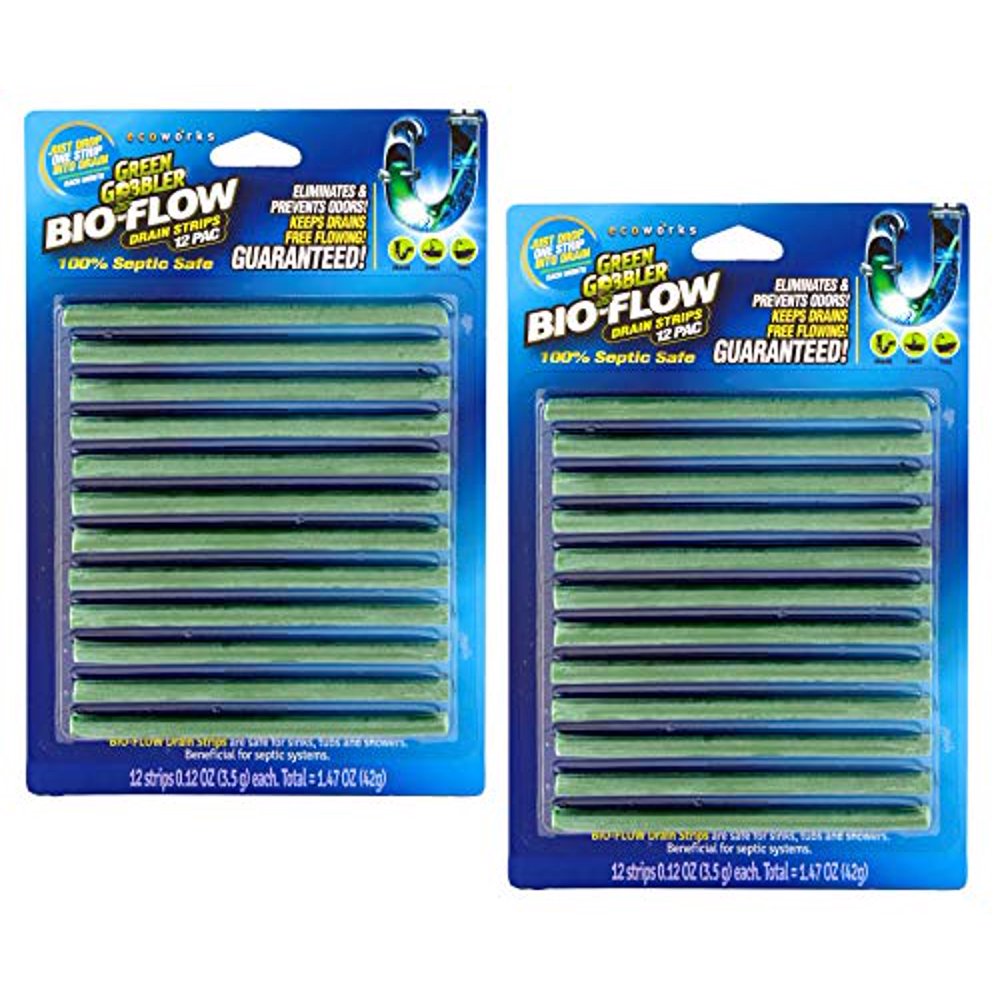 Green Gobbler BIOFLOW Drain Strips 24 Strips Drain Cleaner