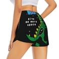 thumbnail image 3 of Fotbe Space Dino Cartoon Black Womens High Waist Running Shorts Athletic Workout Quick Dry Shorts for Women with Pockets Gym Yoga Summer Shorts-X-Large, 3 of 9