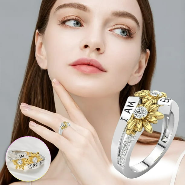 Xihbxyly Ofertas del Prime Day Joyas de moda con diamantes y letras de colores para damas.