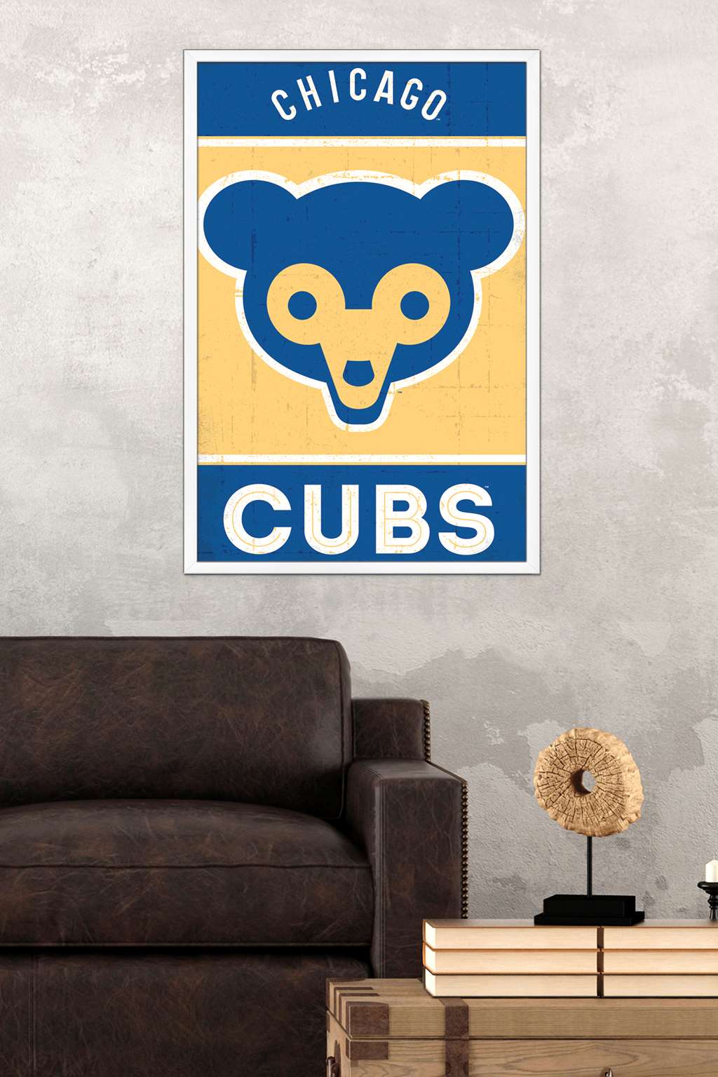 MLB Chicago Cubs - Retro Logo 14 Wall Poster, 22.375" x 34", Framed