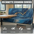 thumbnail image 4 of Uorisanigo Blue Marble Print RV Dinette Cushions Covers Washable Rv Seat Covers Breathable Loveseat Slipcovers Sofa Chair Cover Furniture Protector for RV Camper Car Bench Seats, 2-Piece Set, 4 of 7