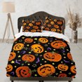thumbnail image 1 of Ropa de cama y funda de almohada retro de Halloween, Bat Pumpkin Duvet Cover Set Dorm Bedding,, 1 of 4
