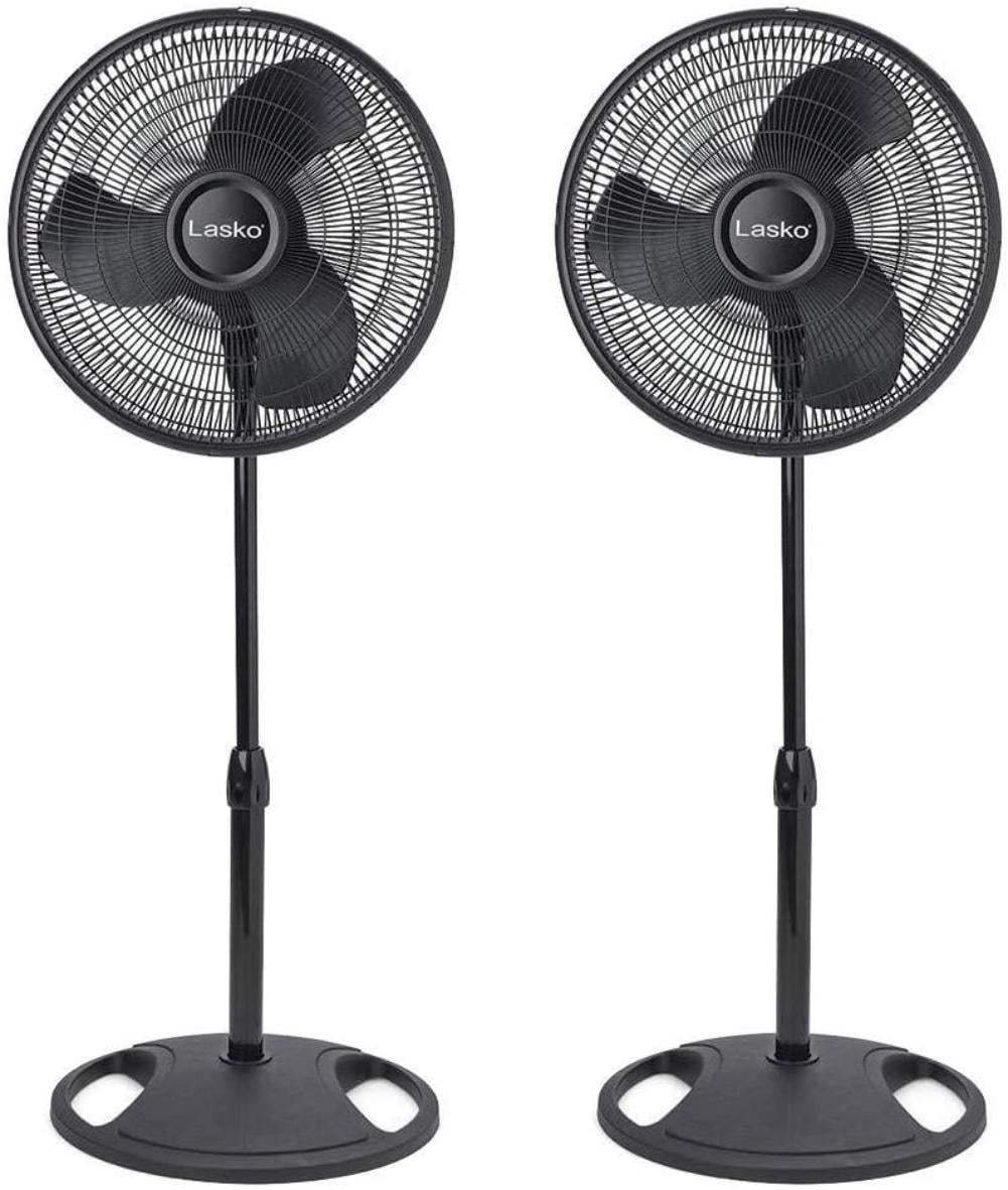 Adjustable 16" Oscillating Pedestal Stand 3-Speed Fan Home Improvement Black 
