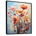 thumbnail image 2 of Designart "Carnations Representation Colorfuled Acrylic I" Floral & Botanical Floater Framed Wall Art Print, 2 of 7