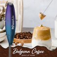 thumbnail image 4 of PowerLix Handheld Electric Milk Frother with Stainless Steel Stand, Battery-Operated Electric Whisk Foam Maker for Coffee, Latte, Cappuccino, Hot Chocolate and Frothy Delights, Purple Turquoise, 4 of 8