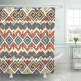 thumbnail image 1 of ABPHQTO Abstracción abstracta étnica Tribal afroamericano antiguo antiguo azteca frontera impermeable baño cortinas de ducha conjunto 165x180 cm ABPHQTO PKNMT66x72Shower-9619, 1 of 2