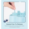 thumbnail image 4 of Cartoon Popsicle Molds, 6 Pieces BPA Free Popsicle Maker Reusable Ice Pop Molds With Sticks, Easy Release & Clean for Family DIY Homemade Popsicle - Blue, 4 of 8