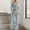 Blue, variant on Womens Pajamas Set Sevevn Womens Casual Stripe Round-Neck Long Sleeve Blouse Fashion Pants Pajamas Suit