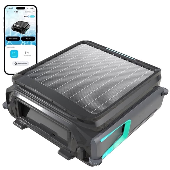 Restored WYBOT F1 Pool Skimmer Robot Cleaner, App Remote Control, Automatic Solar Pool Cleaner, Water Clarification, Obstacle Avoidance, Anti-Stranding, Ideal for All Swimming Pool Types