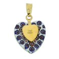 thumbnail image 3 of GlassOfVenice Murano Glass Millefiori Heart Pendant - Gold #7, 3 of 4