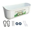 thumbnail image 2 of BELOVING Chicken Goat Hanging Fence Feeder Livestock feed Trough for Rabbit Duck Deer White, 2 of 8
