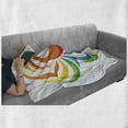 thumbnail image 6 of Phoenix Soft Flannel Fleece Throw Blanket, Rainbow Toned Bird Fantasy From the Ashes Myth Beast Illustration, Cozy Plush for Indoor and Outdoor Use, 50" x 60", Multicolor, by Ambesonne, 6 of 6