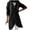 Black, variant on Baberdicy Women's Long Hooded Zip up Hoodie, Street Style Irregular Hem Fleece Top , Irregular-Hem Hoodie, Longline Zip Sweatshirt, Streetwear Layer Army Green L