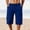Blue, variant on Eltusu Men's Workout Shorts, Below the knee Zipper Pockets Elastic Waist Drawstring Hiking Shorts Navy Size L