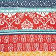 thumbnail image 6 of Chezmoi Collection Amara 3-Piece Boho Stripe Quilt Set, Floral Colorful Bohemian Printed Microfiber Lightweight Bedspread Set, Queen (100" x 95"), 6 of 9