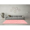 thumbnail image 3 of Ahgly Company Machine Washable Indoor Square Abstract Red Modern Area Rugs, 7' Square, 3 of 4
