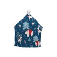 thumbnail image 1 of Cubiertas de la Silla de Navidad Cubierta de Respaldo Corto Decorativo 65x50cm, Poliéster de la Serie Santa Claus para el Comedor Cubiertas de la Silla Del Banquete Del Hotel para el Comedor Conjunto, 1 of 3