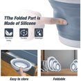thumbnail image 4 of Collapsible Silicone Plastic Bucket, Space Saver Bucket For Home Cleaning, Camping, Fishing, Garden And Travel - Portable Water Carrier (gray, 10l), 4 of 5
