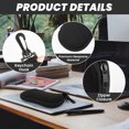 thumbnail image 3 of Aspire Sunglasses Soft Case, Neoprene Zipper Eyeglasses Bag with Carabiner, Ultra-Light Travel Pouch for Women Men - Black, 3 of 7