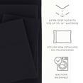 thumbnail image 5 of Noble Linens 4 Piece Solid Microfiber Bed Sheet Set, Black, Twin, 5 of 10