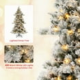 thumbnail image 6 of Costway 7 FT Flocked Christmas Tree Hinged Xmas Decoration with 420 LED Lights & 1057 Tips, 6 of 10