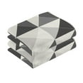 thumbnail image 2 of Black White Geometric Hand Towel Set 2 Pcs Cotton Absorbent Soft Face Towels 400 GSM Bath Towels for Bathroom Kitchen Shower Hotel Decor 16"x28", 2 of 8