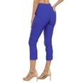 thumbnail image 4 of HDE Pull On Capri Pants For Women with Pockets Elastic Waist Cropped Pants Royal Blue - L, 4 of 7