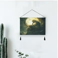 thumbnail image 6 of WOBOGO Reflections under The Moon Living Room Canvas Wall Art Bedroom Study Framed Canvas Print Artwork Home Office Decorations 24.5×16.7in, 6 of 6