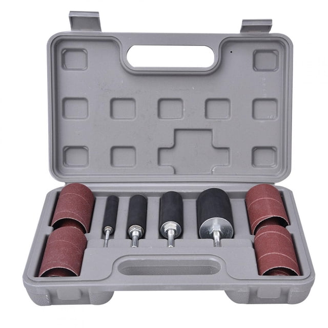 Kit de manguitos para tambor de lijado, herramienta para pulir madera y metal, kit de manguitos abrasivos para carpintería