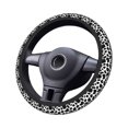 thumbnail image 4 of Elastic Steering Wheel Cover, Cow black white print cute Stretch Thickening Car Steering Wheel Cover Women Men, Steering Wheel Protector Universal 15 in, 4 of 7