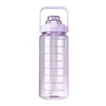 thumbnail image 1 of Botella 2L Taza Exterior Estanca con Marcador de Tiempo y Pajita Viaje Morado, 1 of 9