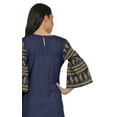 thumbnail image 5 of Moomaya Ethnic Printed Palazzo Round Neck Kurta Set Cotton Slub Women Plus Size, 5 of 5
