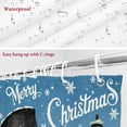 thumbnail image 6 of Blue Snowman Bathroom Shower Curtain Christmas Winter Wreath Snowflake Xmas Waterproof Washable Shower Curtains for Bathtub Bath Decor with Grommets and Hook 36 X 72 Inch, 6 of 8