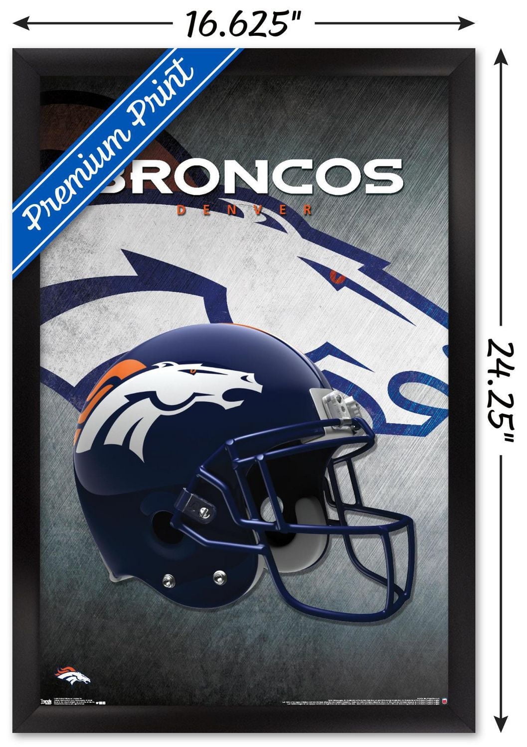 NFL Denver Broncos - Helmet 16 Wall Poster, 22.375" x 34"
