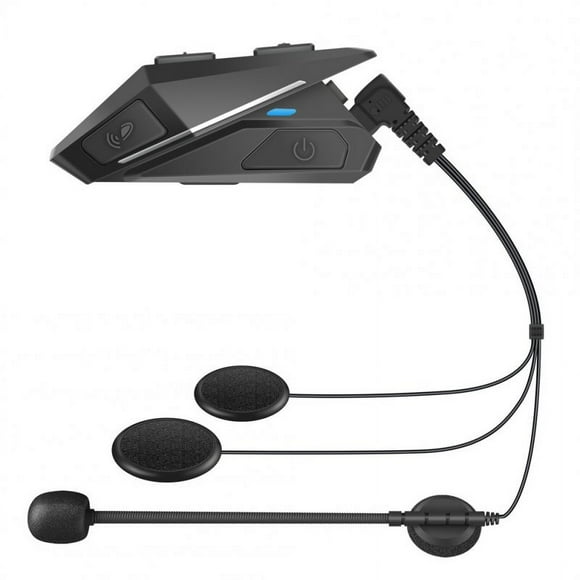 Motorcycle Helmet Headset Speaker Noise Cancellation Music Player Motorcycle Helmet Wireless Intercom Headset Black