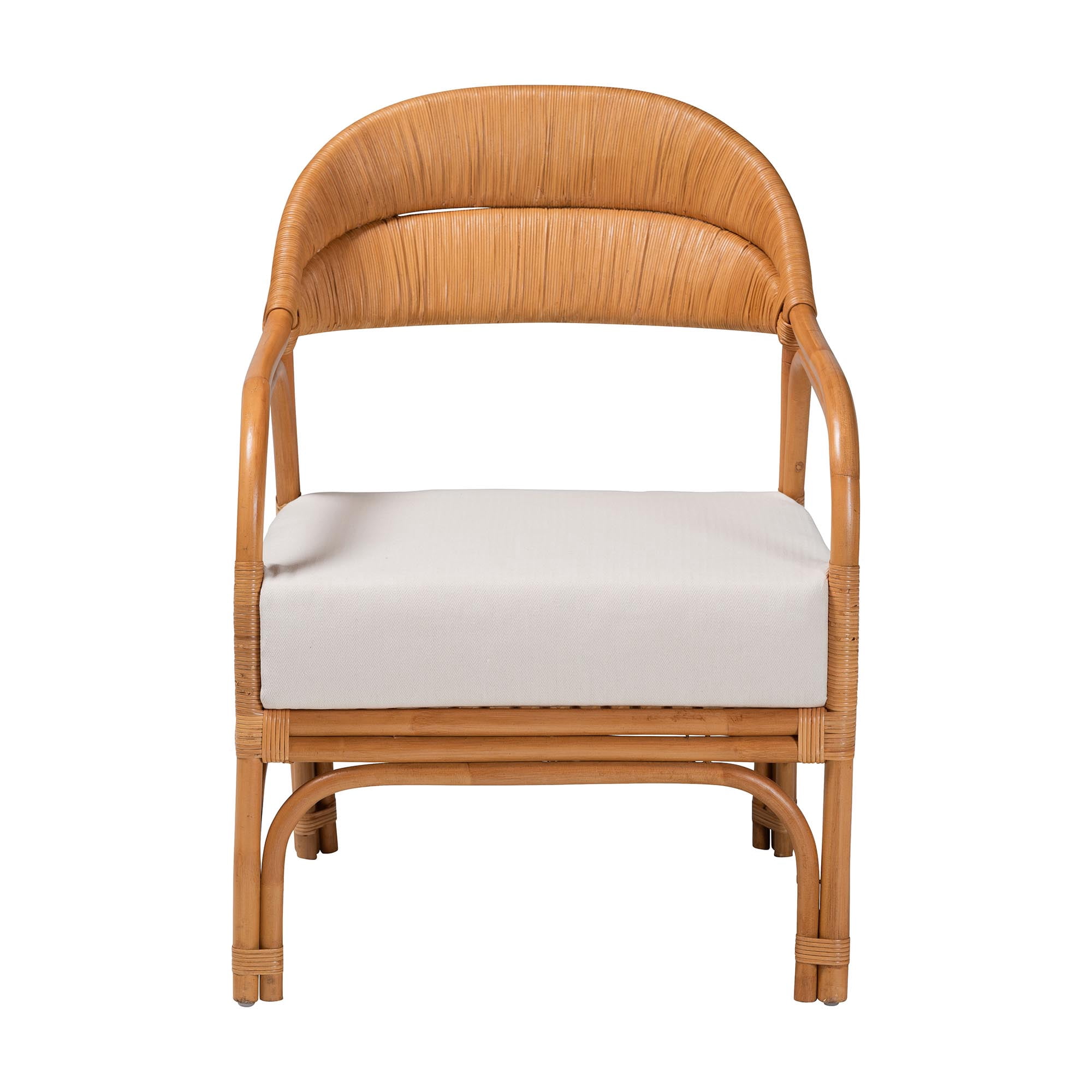 bali & pari Marisa Boho Arm Chair, Light Honey