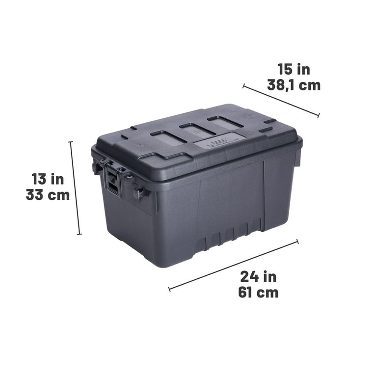 Plano Sportsman's Trunk, Black, 14-Gallon Lockable Storage Box 