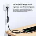 thumbnail image 4 of 90 Degree Male to Female Cable USB 3.0 Space Efficient Data Extender Wire Line, 4 of 12