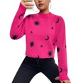 thumbnail image 1 of Jersey de cuello redondo de Jacquard para mujer, suéter de punto para mujer, suéter de Halloween con calavera 2023, 1 of 4
