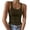 Green, variant on Women's Solid Sleeveless Crop Camisole Top Comfortable Stretchy Casual Wear Versatile Layering Grey,S