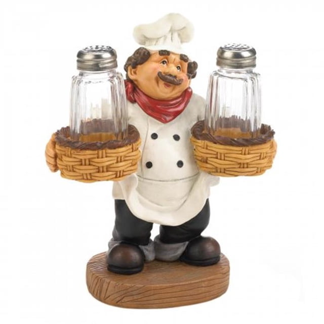Accent Plus 10019051 Chef Holder Salt & Pepper Shakers Set, Blue