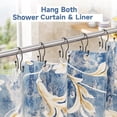 thumbnail image 3 of TABGIME Balanced Glide Brushed Matte Black Rustproof Metal Shower Curtain Rings Double Hooks, 12 Count-Decorative Cylinders, 3 of 5