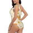 thumbnail image 4 of Honeii Squirrel And Leaves for women's one-piece swimsuit featuring a chic one-shoulder design experience elegance and style in the water-X-Large, 4 of 6