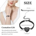 thumbnail image 3 of Love Heart Cremation Ashes Jewellery Small Urns Bracelets Women Men Stainless Steel Bangle, 3 of 5