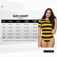 thumbnail image 5 of Pofeuu Bee Stripe Print Short Sleeve Body Suits Women Round Neck Bodysuits for Women Onesie Adult Set Body Suit-Large, 5 of 7