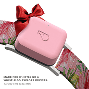 Whistle Large Twist & Go Dog Tracking Collar Compatible With Whistle GO Explore Dog GPS Tracker Device, Floral