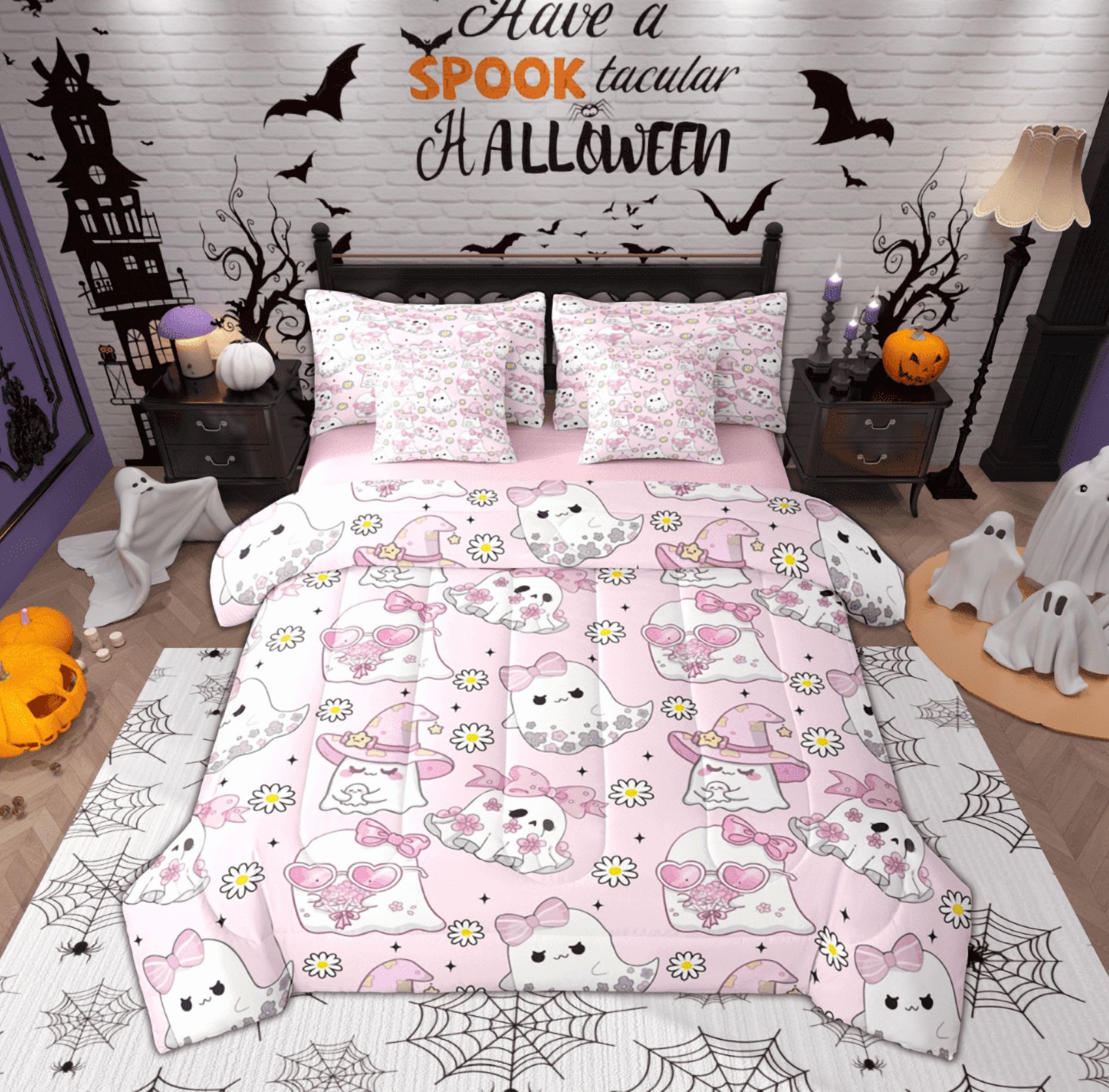 Feelyou Gothic Angel Twin Bedding Sets 7pcs, Japanese Anime Girl