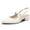 White, variant on Pennysue Women's Slingback Sandals White Low Block Heel Mary Jane Pumps 10M