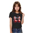 thumbnail image 2 of GERsome American Flag T-Shirts for Kids Girls 4th of July Patriotic Tops Summer Casual Short Sleeve Crewneck Graphic Tee Cotton, 5-6 Years, 2 of 6