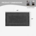 thumbnail image 3 of Home Weavers Classy Bathmat 100% Cotton Tufted Bath Rug, Extra Soft and Absorbent Bath Rugs, Non-Slip Bath Mats, Machine Washable bath rugs for Bathroom, 24"x40" Rectangle, Gray, 3 of 9